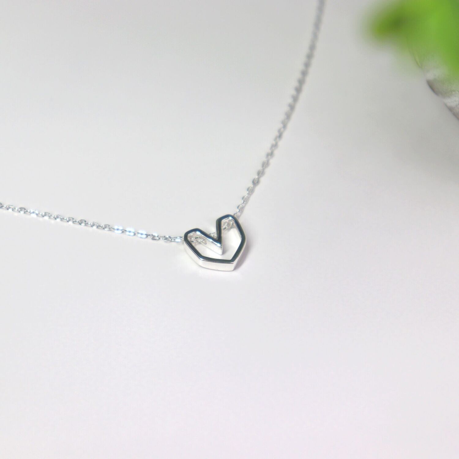 Geometric Heart Choker Necklace