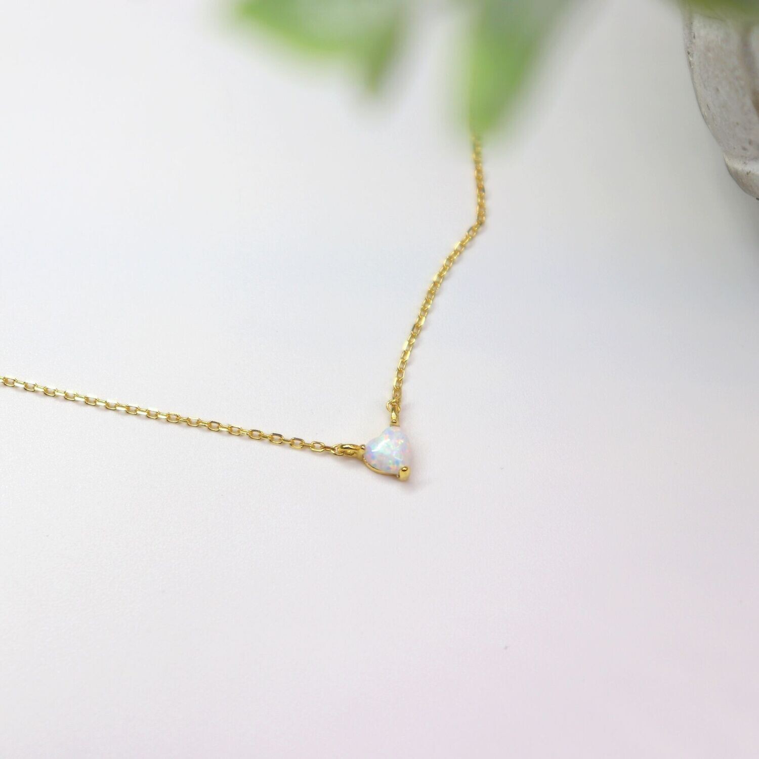 Opal Heart Necklace