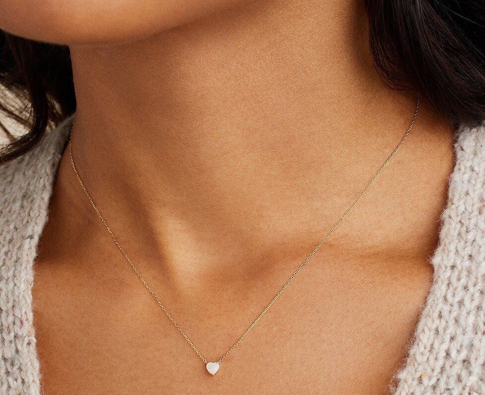 Opal Heart Necklace