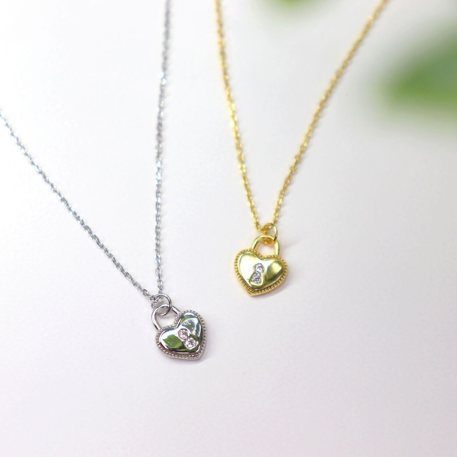 Locked in Love Padlock Heart Pendant Necklace