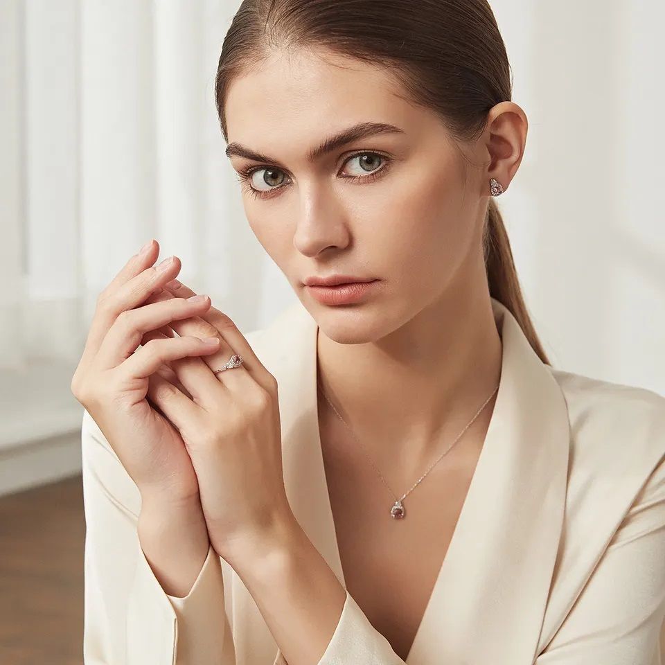 Pink Morganite Pendant Necklace