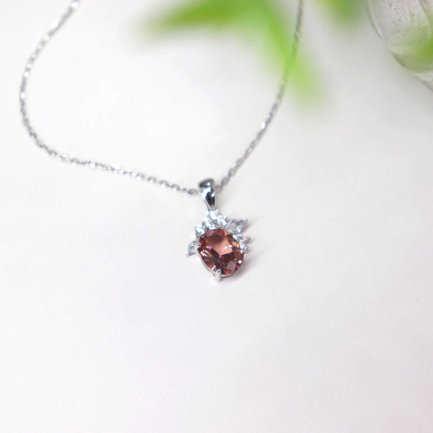 Love Morganite Pendant Necklace