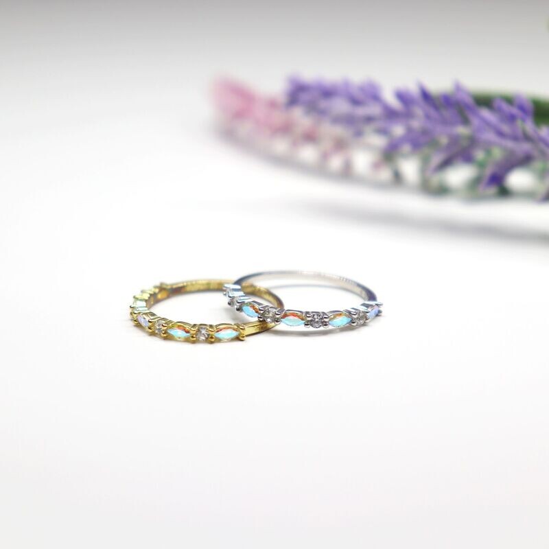 Half Eternity Frozen Ring