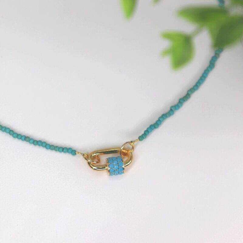 Turquoise Clasp Necklace