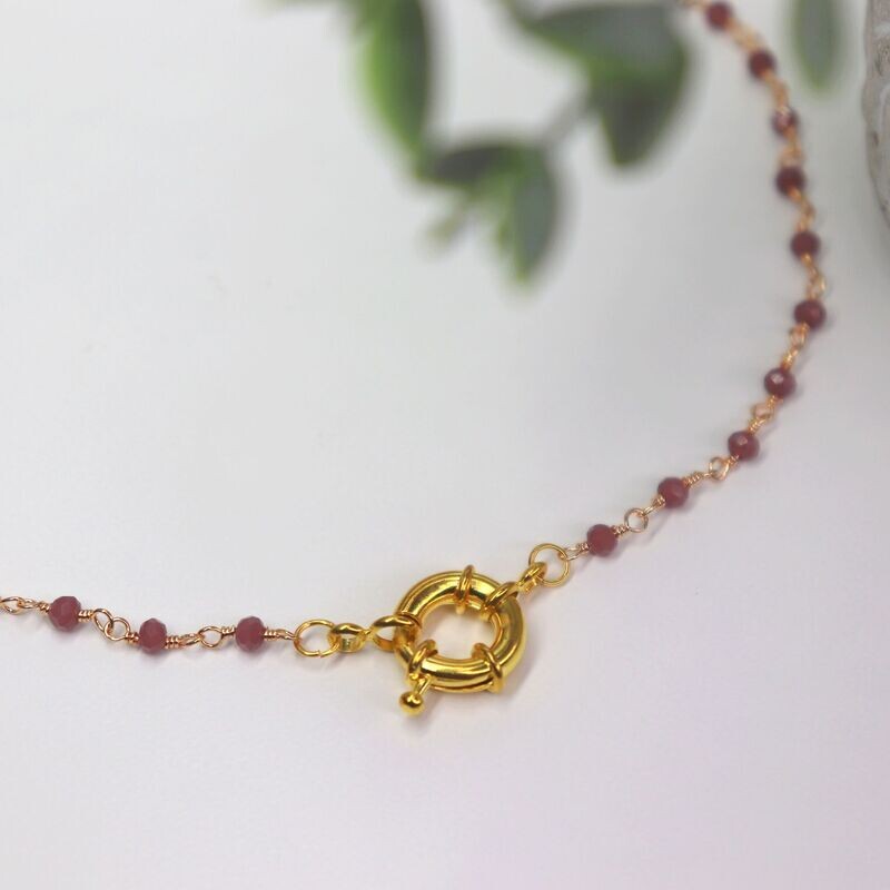 Purple Lock Choker Necklace