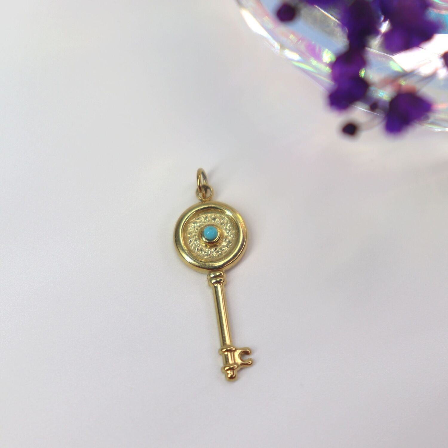 Turquoise Key To The Sea Charm
