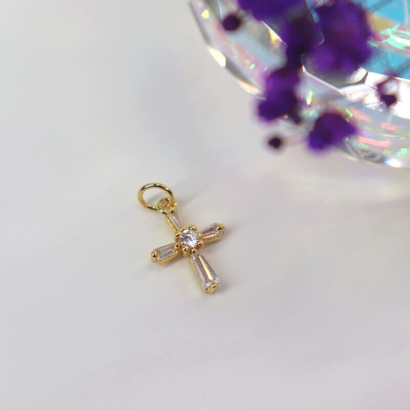 Crystal Cross Charm