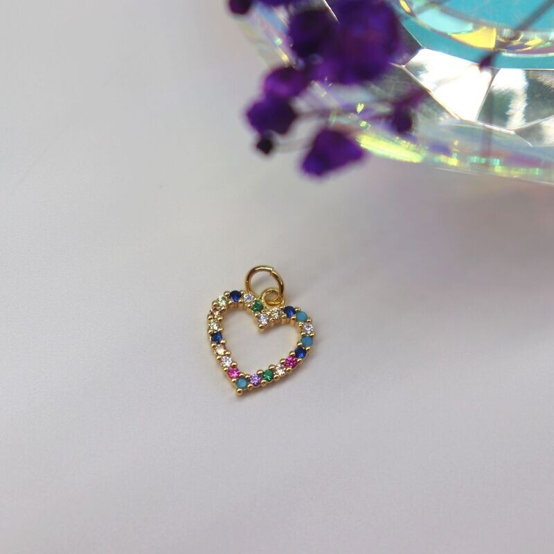 Multicolor Heart Charm