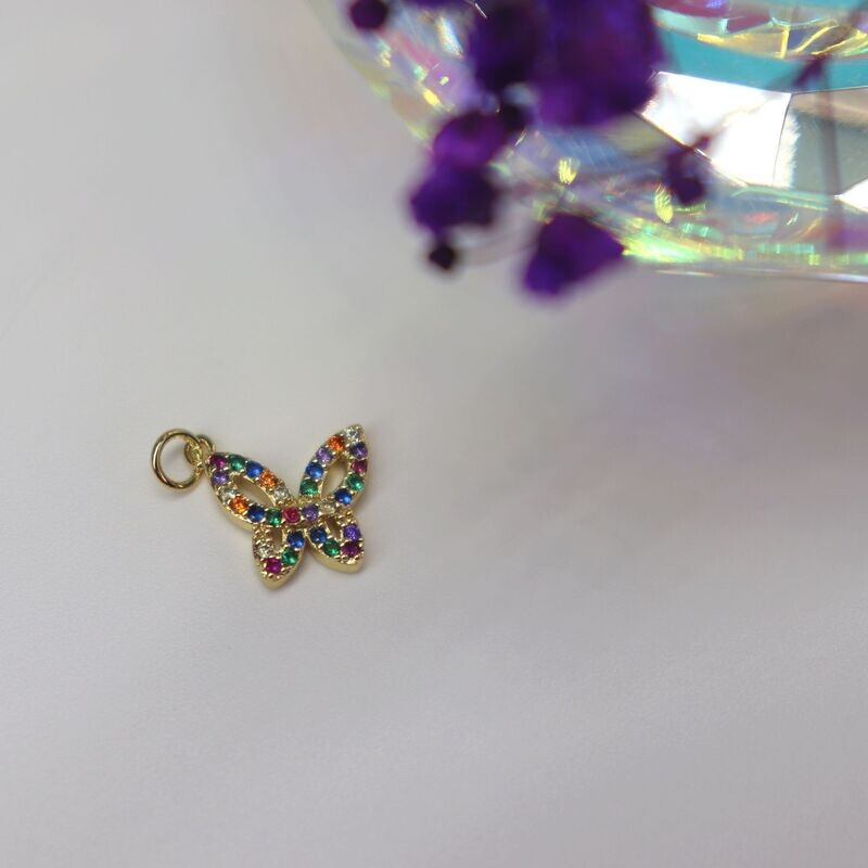Multicolor Butterfly Charm