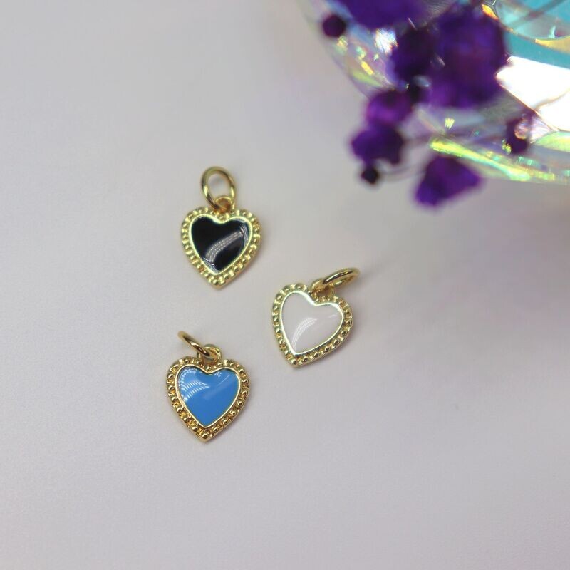 Beaded Heart Charm