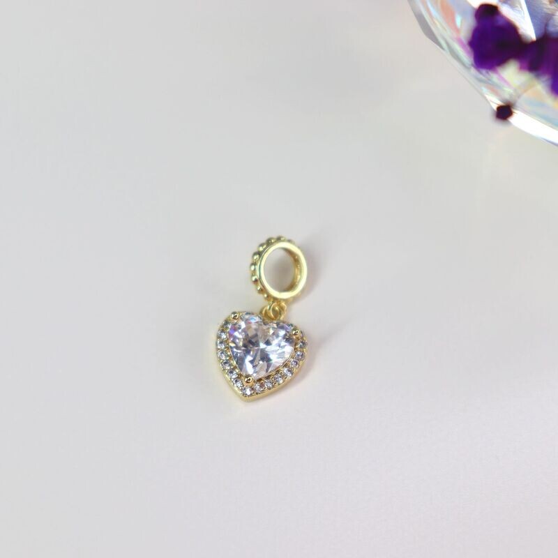 Crystal Clear Heart Charm