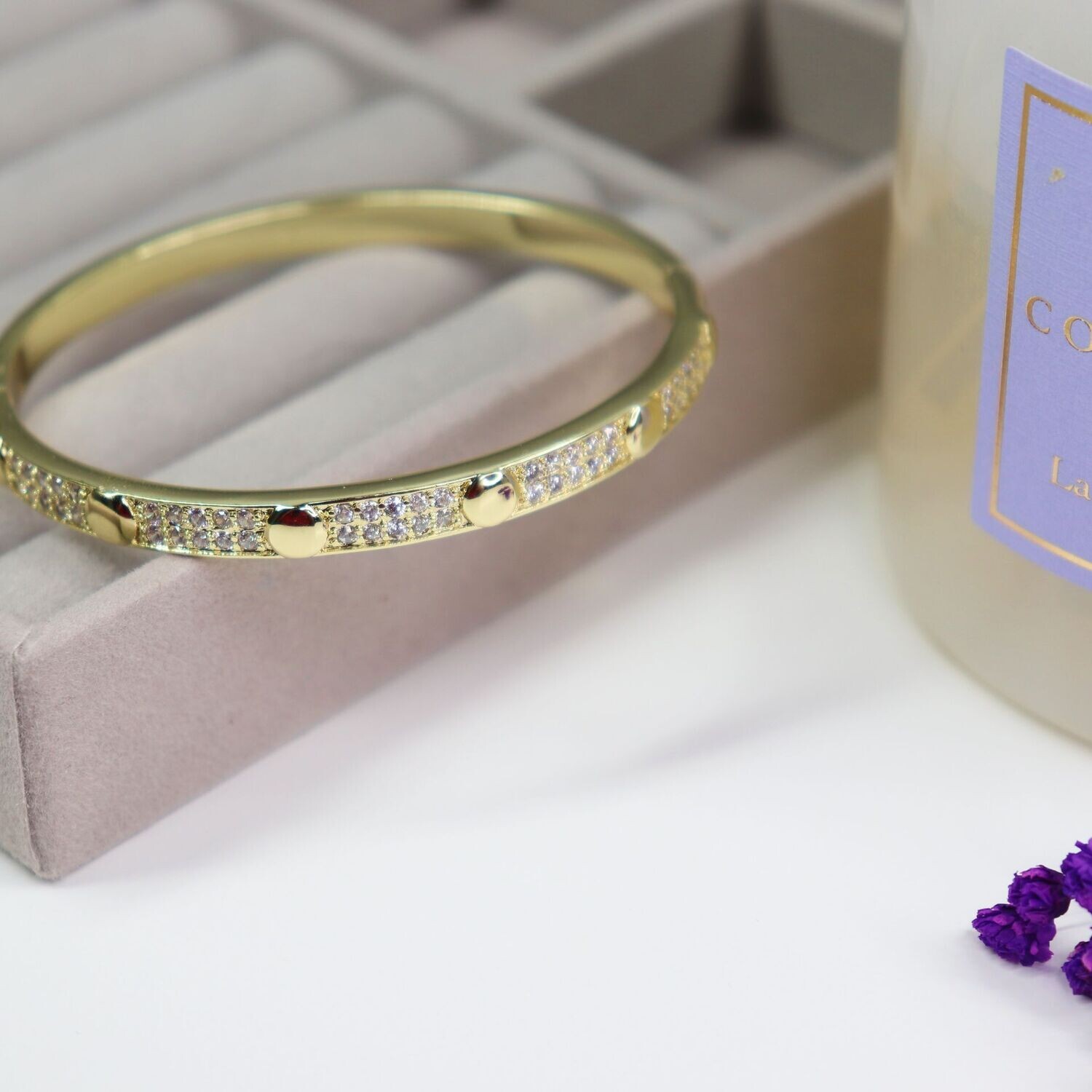 Crystal Classic Gold Bangle