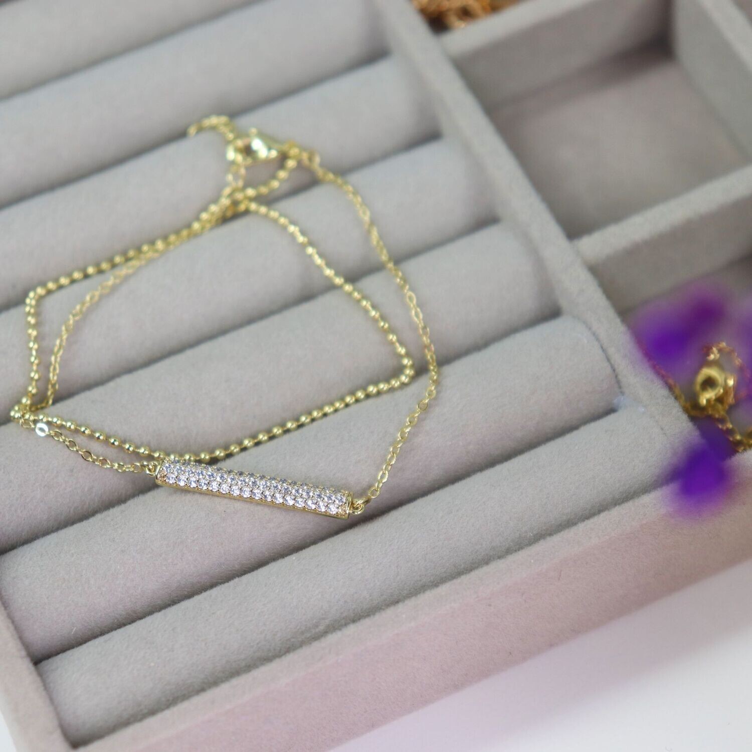 Cubic Zirconia Bar Bracelet