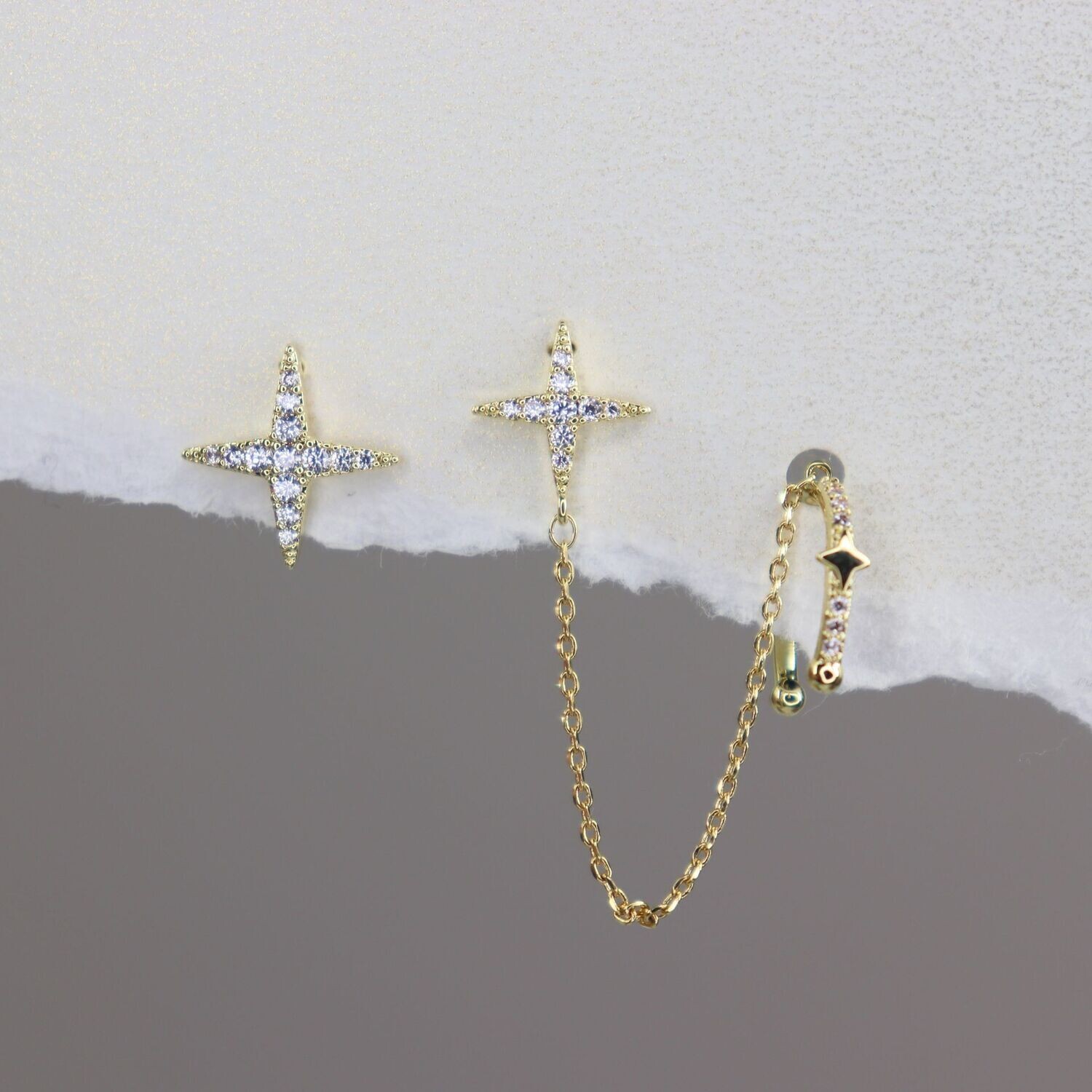 How Many Stars in the Sky Earrings with Cuff