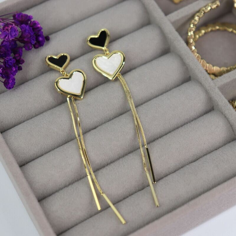 Heart Drop Earrings