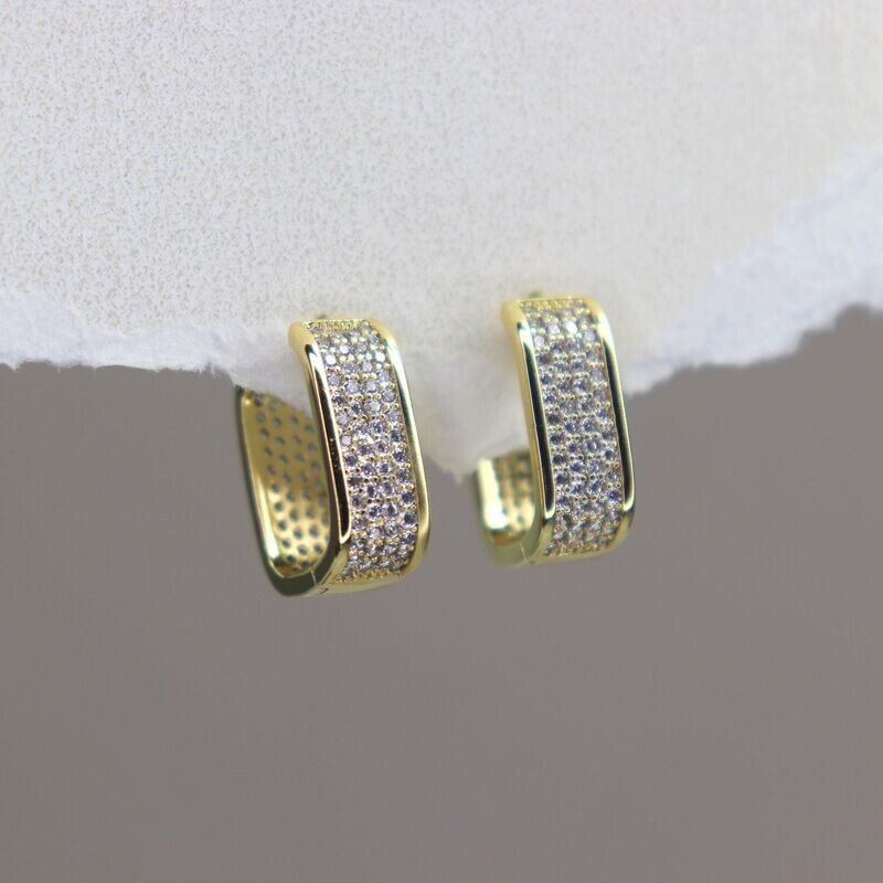 Square CZ Earrings