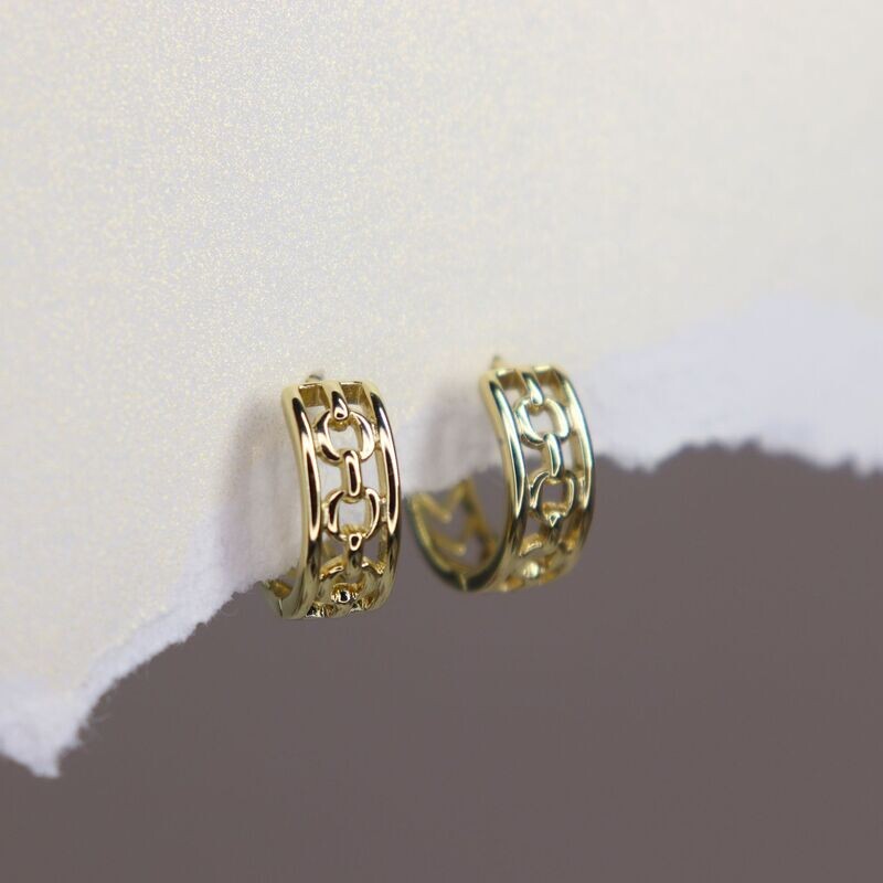 Small Chain Hoop Earrings