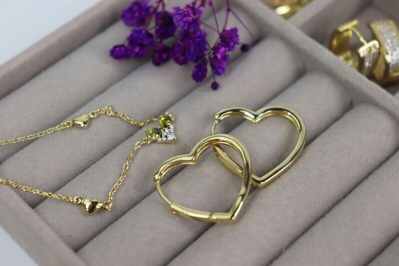 Heart Hoop Earrings