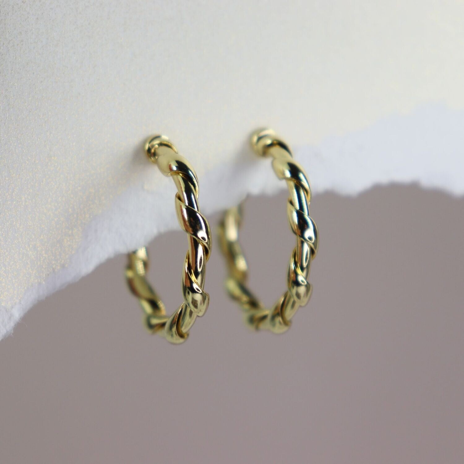 Braided Open Hoop Earrings
