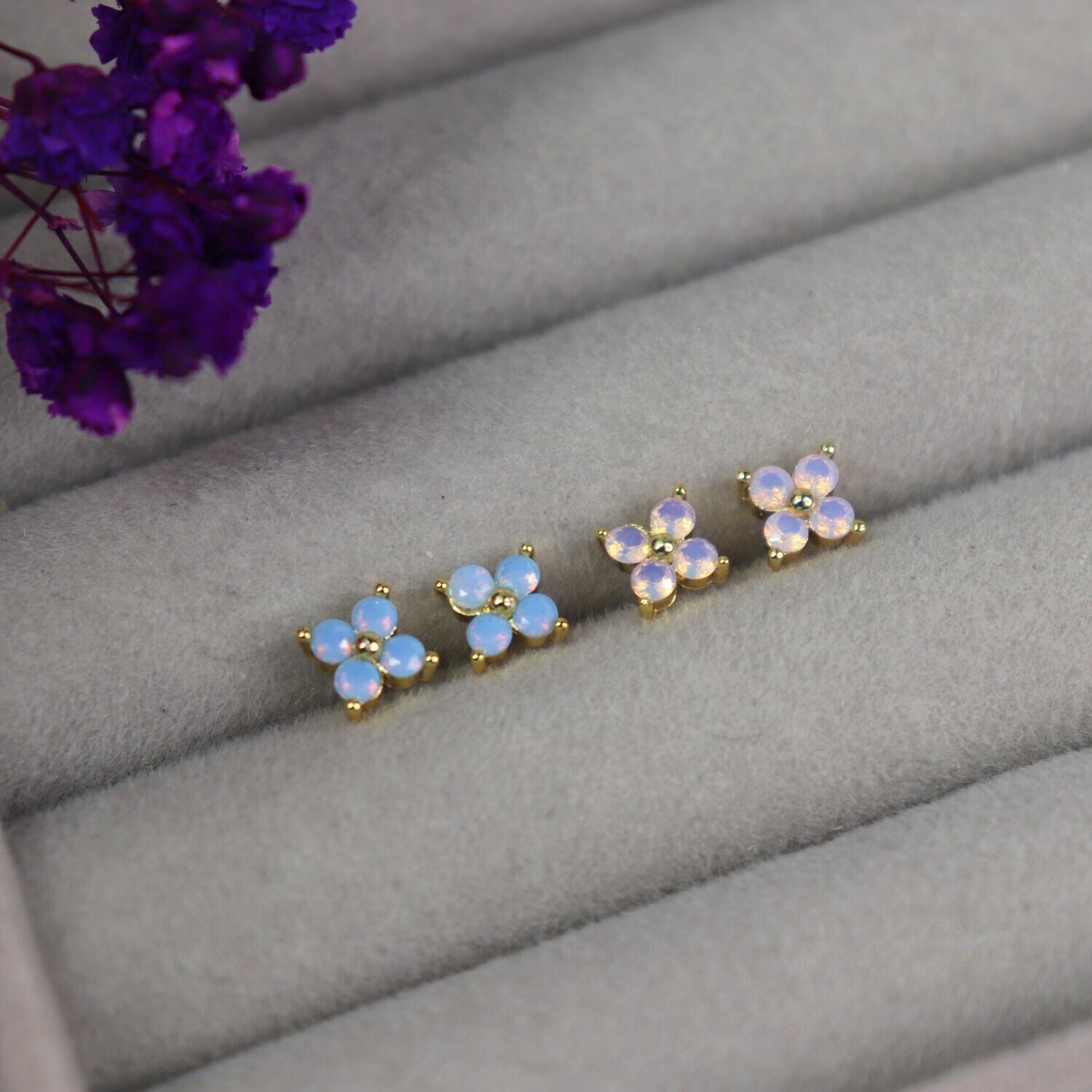 Tiny Blossom Stud Earrings