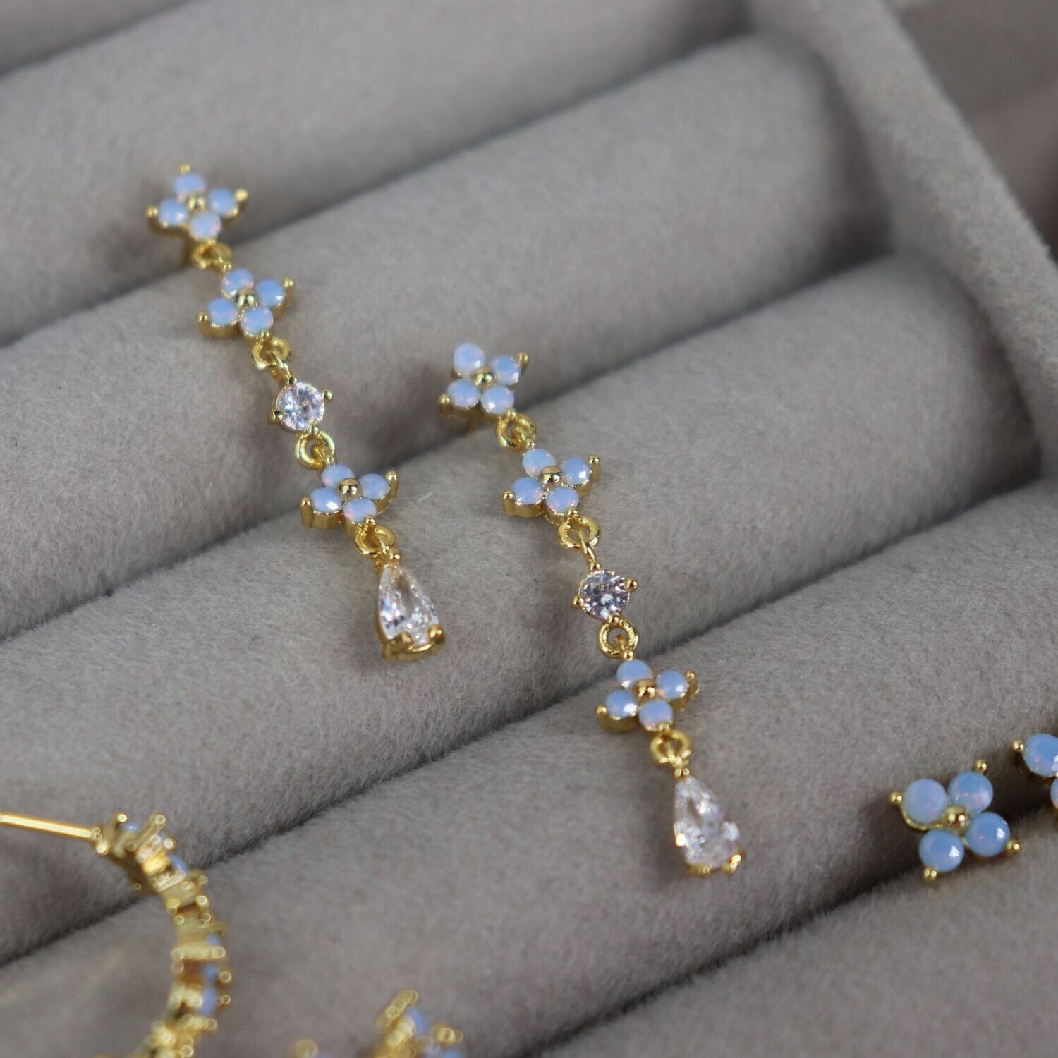 Blue  Blossom Dangle Earrings