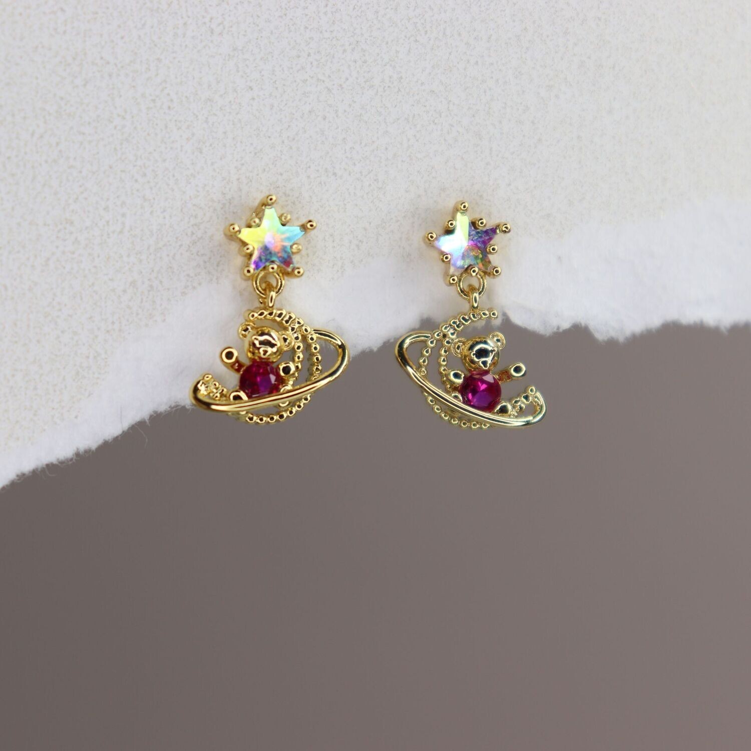 Moon Landing Dangle Earrings