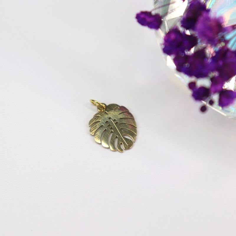 Monstera Leaf Charm