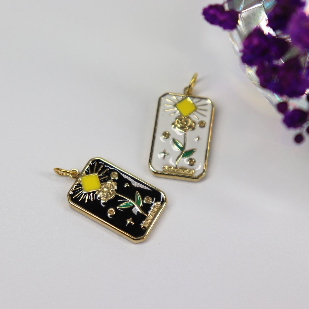 Tarot Lovers Card Charm
