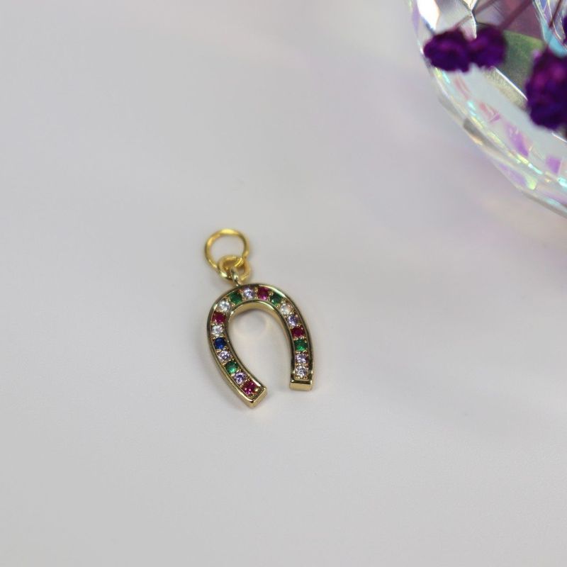 Multicolor Horseshoe Charm