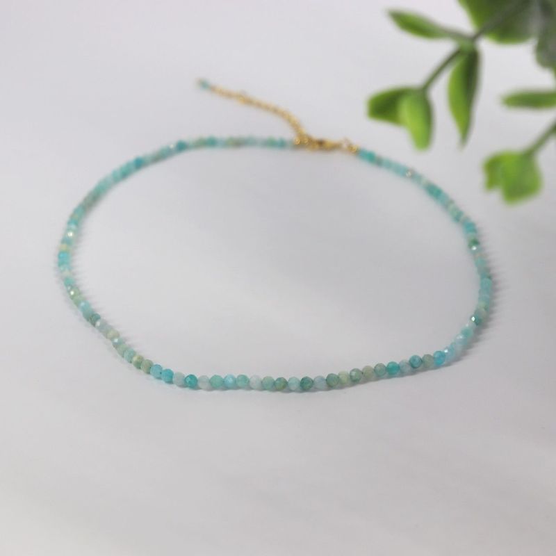 Dainty Natural Amazonite Stone Choker