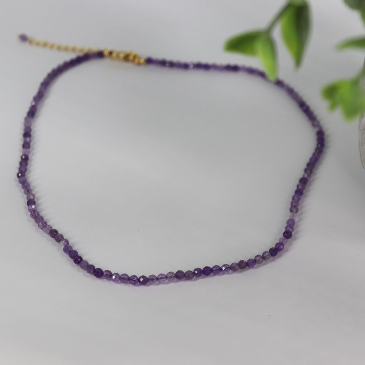 Dainty Natural Amethyst Stone Choker