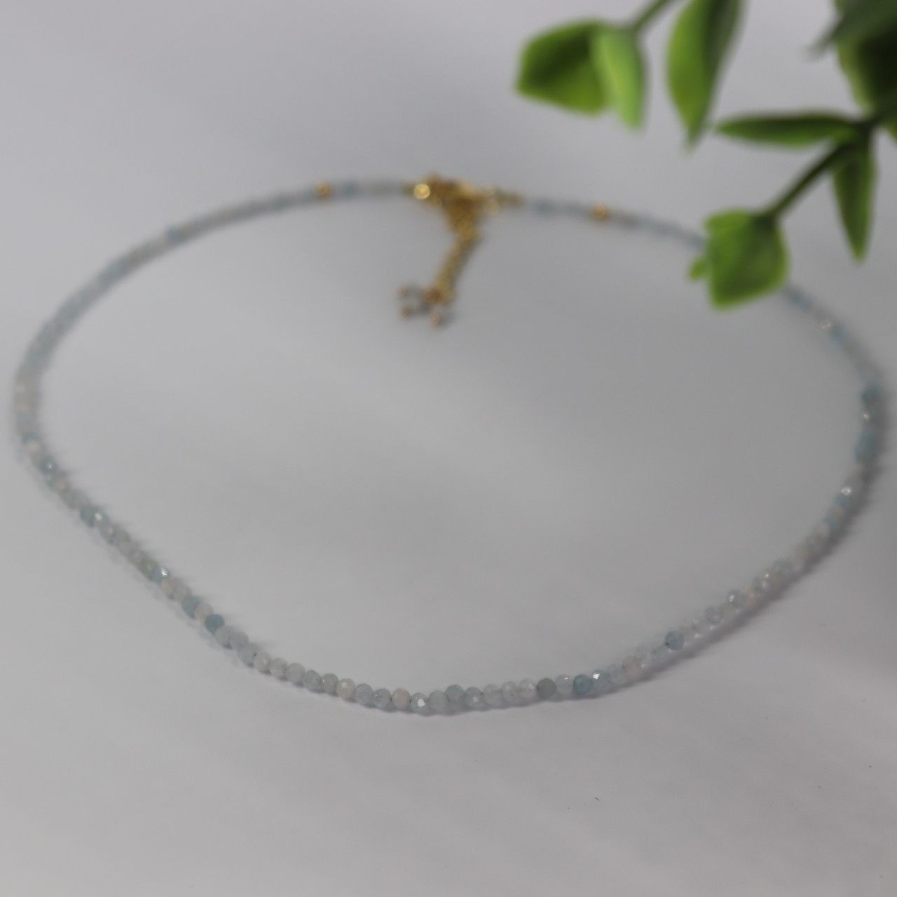 Dainty Natural Blue Lace Agate Stone Choker