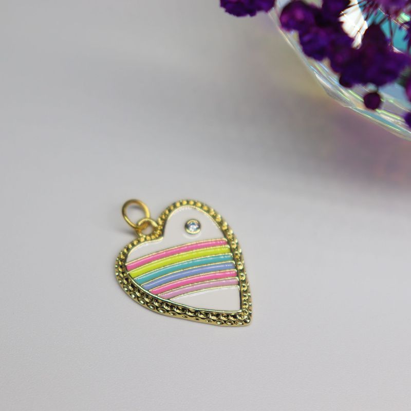 Rainbow Heart Charm