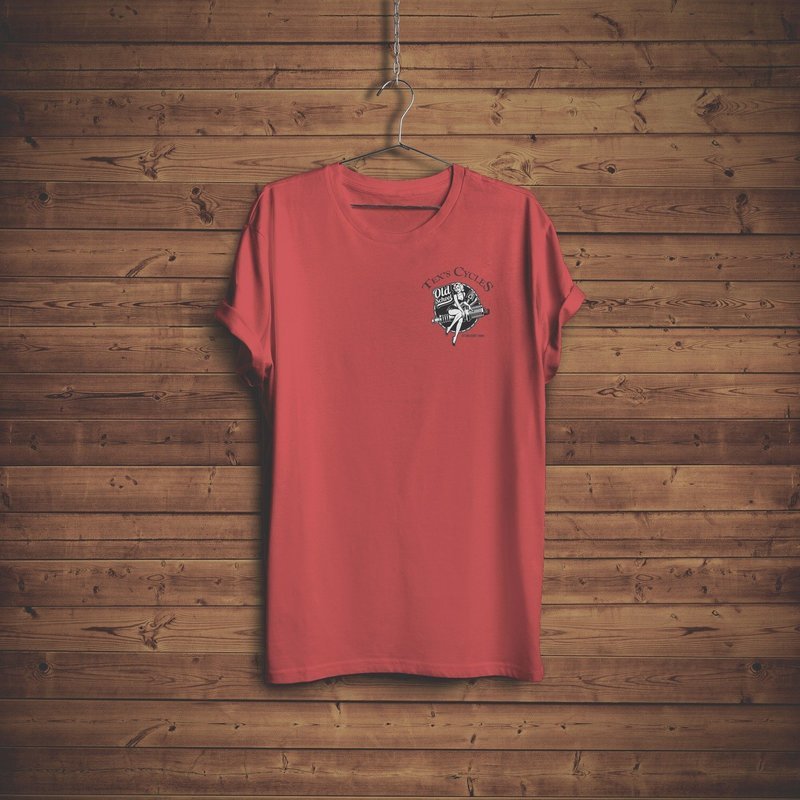 Old School Tex&#39;s Cycles Short-Sleeve Anvil 980 Lightweight T-Shirt Color