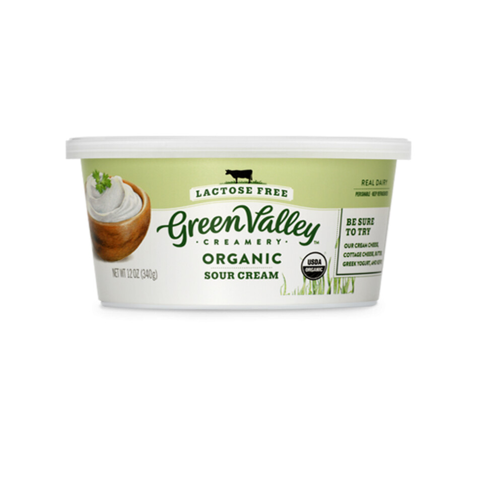 Lactose Free Sour Cream - Green Valley Creamery -12 oz