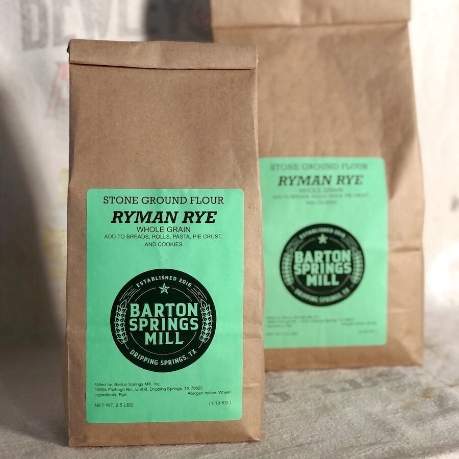 Barton Springs Mill - Organic - Stone Ground Ryman Rye Flour - 2.5 lb