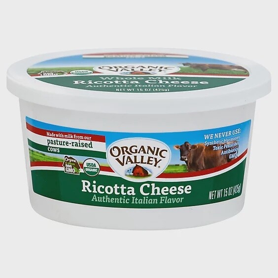 Ricotta Cheese Whole Milk - 15 oz - Organic Valley
