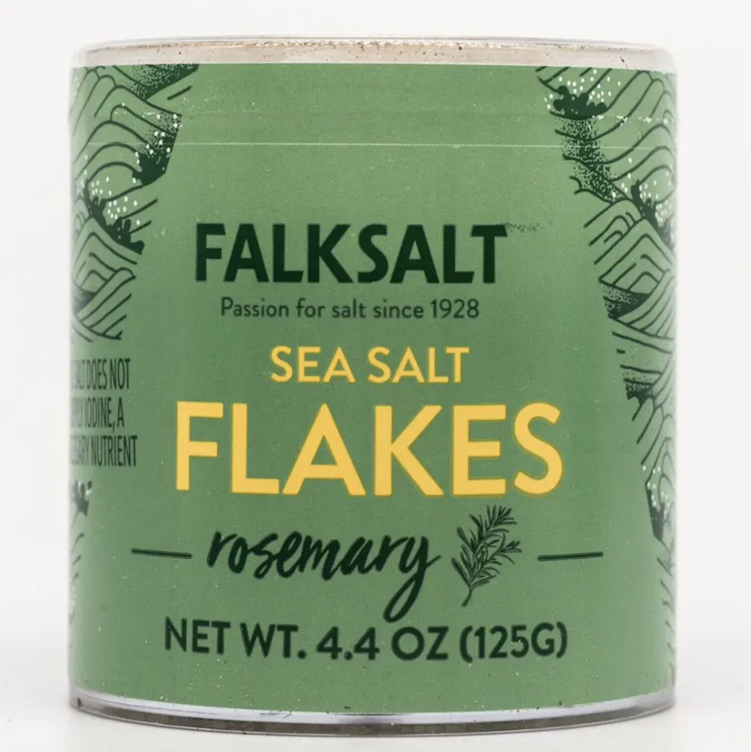 Sea Salt Flakes - Falksalt - 4.4 oz, Flavor: Rosemary