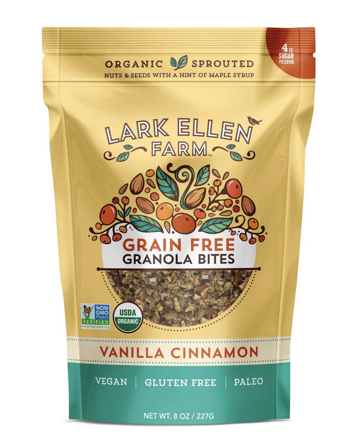 Lark Ellen Farm Sprouted Grain-Free Granola Bites - Organic - various flavors - 8 oz