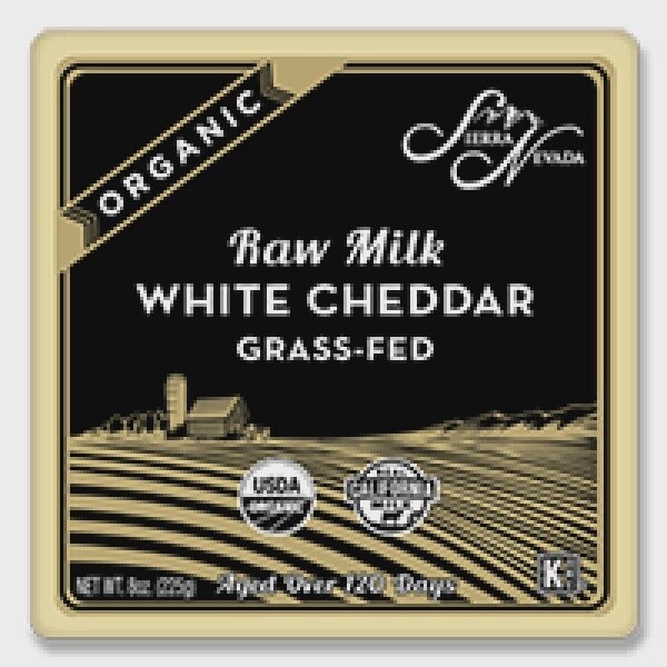 White Cheddar Organic Raw Milk 8 oz