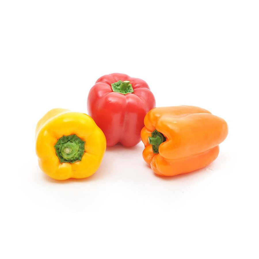 Red, Orange and Green Bell Peppers - Organic