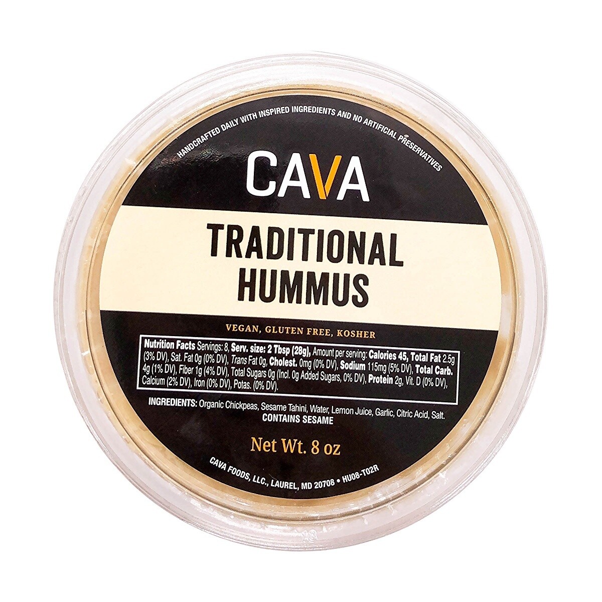 Traditional Hummus -16 oz - Cava