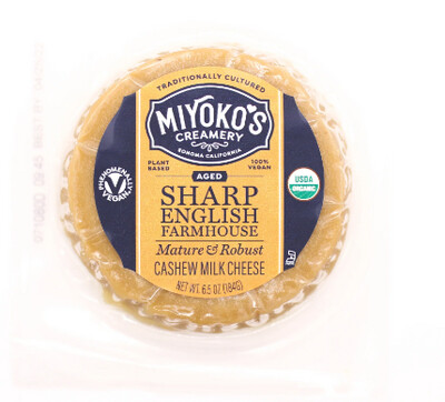 Sharp English Farmhouse Cashew Nut Cheese - Miyokos - 6 oz