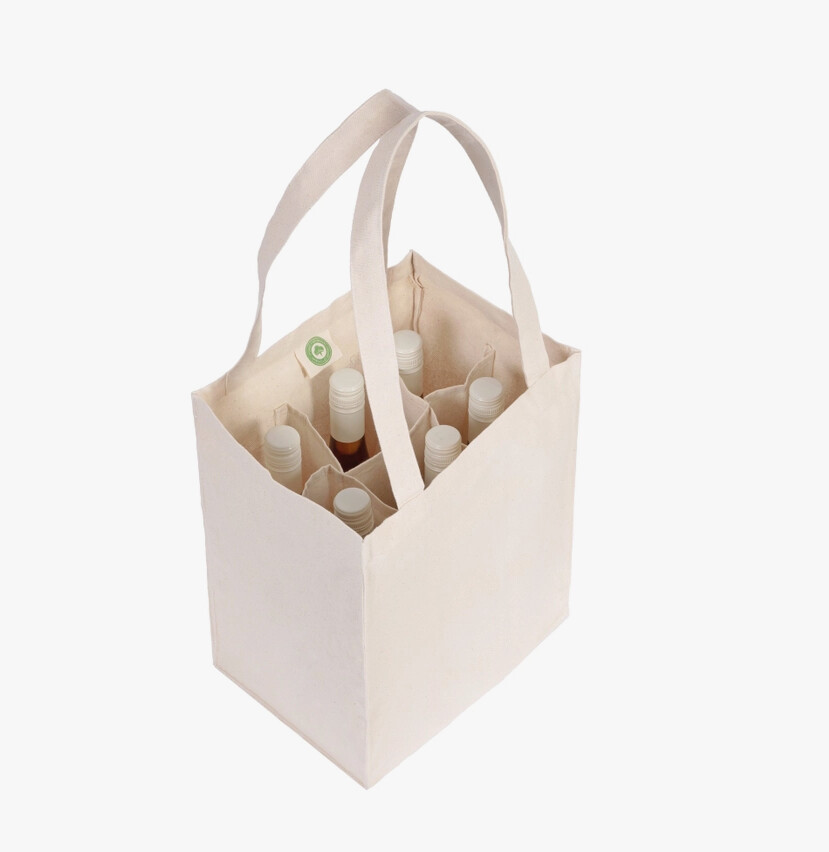 Organic Cotton Wine Tote Bag