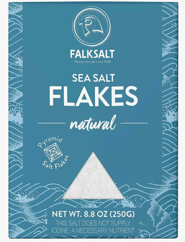 Sea Salt Flakes Natural 8.8 oz -  Falksalt