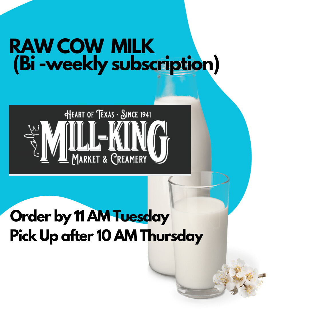 Raw Milk (Cow) - Gallon  - Bi-weekly subscription