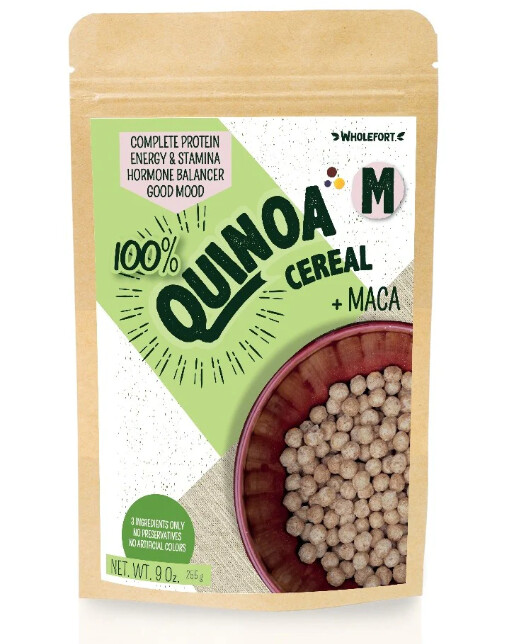 Quinoa Cereal 9 oz - Wholefort, Flavor: Maca