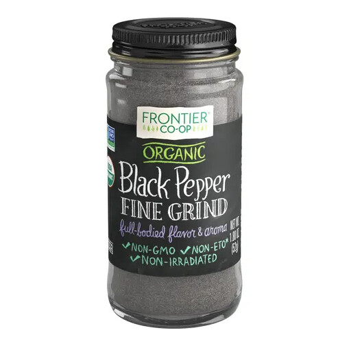 Black Pepper Fine Ground - Organic - 1.80 oz