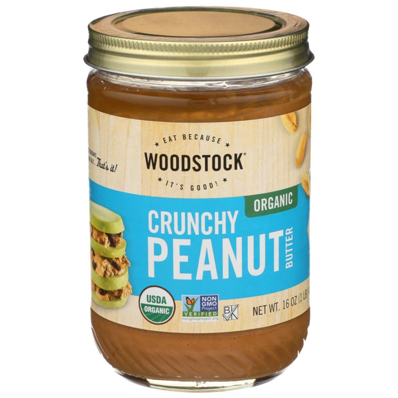 Crunchy Peanut Butter - 16 oz - Woodstock