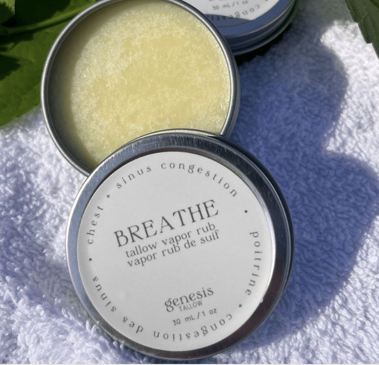 Genesis Breathe Tallow Vapor Rub - 3 Wishes Apothecary